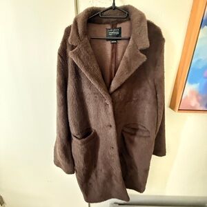Anthropologie Chocolate Teddy Jacket
